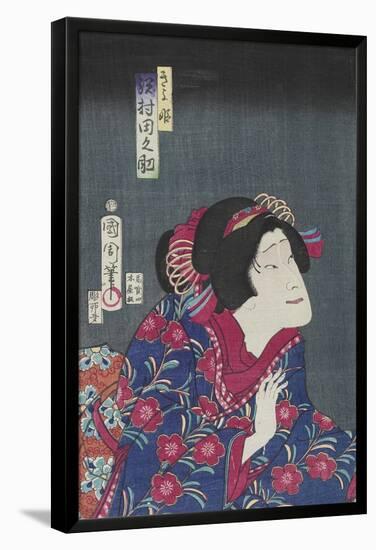 Sawamura Tanosuke as Princess Kiyo, February 1868-Toyohara Kunichika-Framed Giclee Print