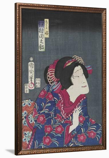 Sawamura Tanosuke as Princess Kiyo, February 1868-Toyohara Kunichika-Framed Giclee Print