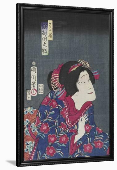 Sawamura Tanosuke as Princess Kiyo, February 1868-Toyohara Kunichika-Framed Giclee Print