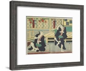 Sawamura Tossho II as Kinohei and Ichimura Kakitsu I as Kippei, May 1865-Toyohara Kunichika-Framed Giclee Print