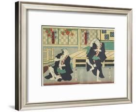 Sawamura Tossho II as Kinohei and Ichimura Kakitsu I as Kippei, May 1865-Toyohara Kunichika-Framed Giclee Print