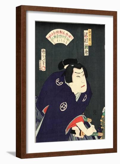 Sawamura Tossho No Shirai Gonpachi-Toyohara Kunichika-Framed Giclee Print