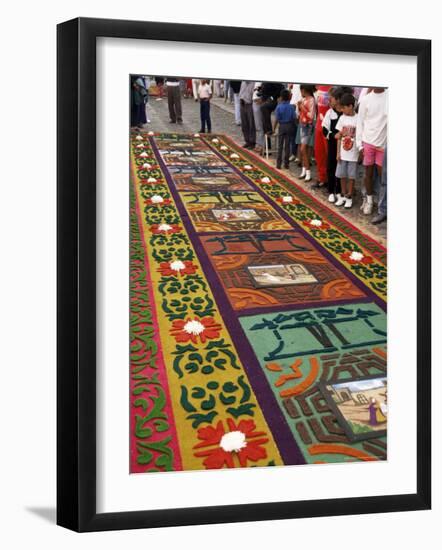 Sawdust Rug or Carpet on the Street, Good Friday, Semana Santa, Antigua, Guatemala, Central America-Christopher Rennie-Framed Photographic Print