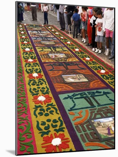 Sawdust Rug or Carpet on the Street, Good Friday, Semana Santa, Antigua, Guatemala, Central America-Christopher Rennie-Mounted Photographic Print