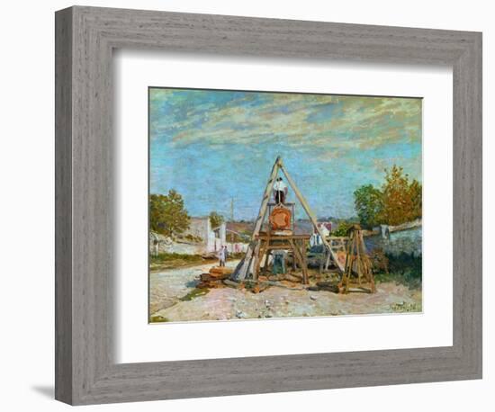 Sawing Wood, 1867-Alfred Sisley-Framed Giclee Print