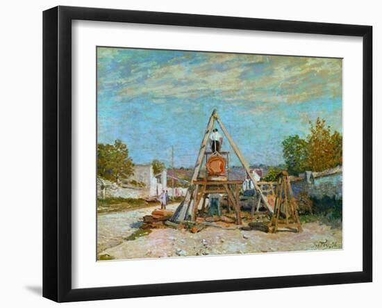 Sawing Wood, 1867-Alfred Sisley-Framed Giclee Print