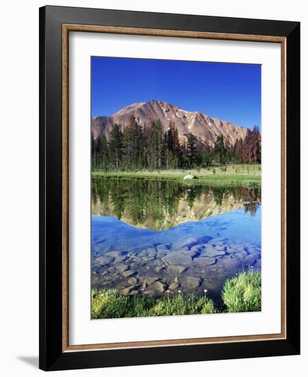 Sawtooth Mountains Reflected in Fourth of July Lake, Idaho, USA-Rob Tilley-Framed Photographic Print