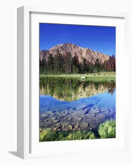 Sawtooth Mountains Reflected in Fourth of July Lake, Idaho, USA-Rob Tilley-Framed Photographic Print