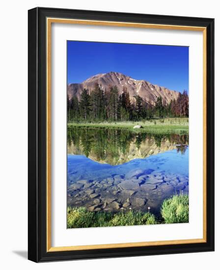 Sawtooth Mountains Reflected in Fourth of July Lake, Idaho, USA-Rob Tilley-Framed Photographic Print