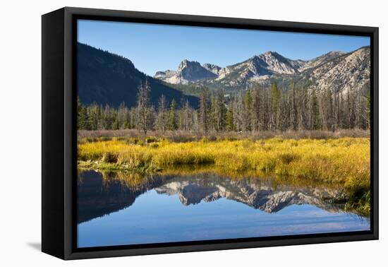 Sawtooth Mountains, Stanley Lake Inlet, Sawtooth Nf, Stanley, Idaho-Michel Hersen-Framed Premier Image Canvas