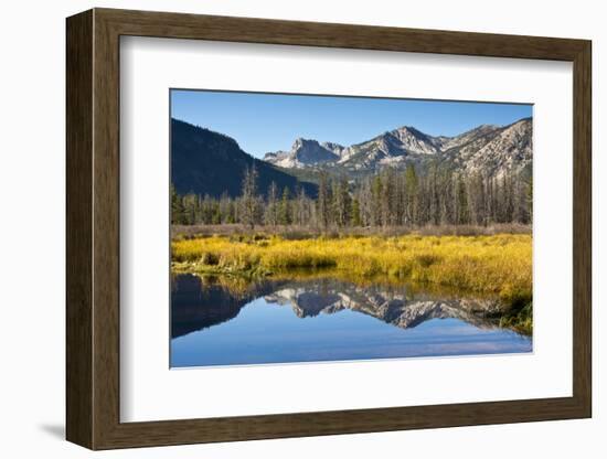 Sawtooth Mountains, Stanley Lake Inlet, Sawtooth Nf, Stanley, Idaho-Michel Hersen-Framed Photographic Print