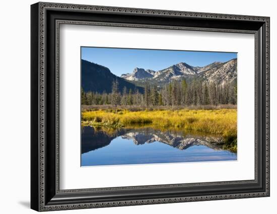 Sawtooth Mountains, Stanley Lake Inlet, Sawtooth Nf, Stanley, Idaho-Michel Hersen-Framed Photographic Print