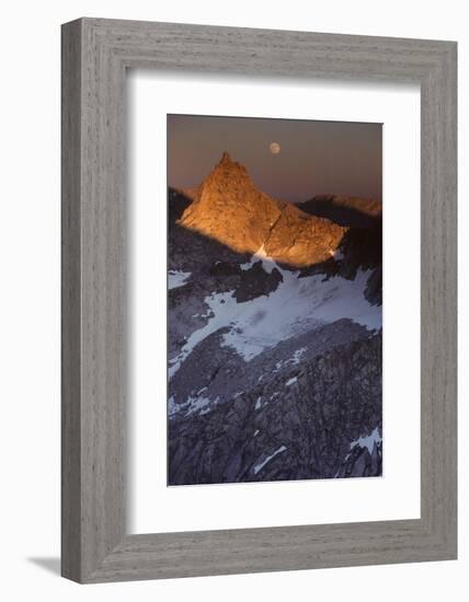 Sawtooth Peak, Moonrise, Sequoia and Kings Canyon National Park, California, USA-Gerry Reynolds-Framed Photographic Print