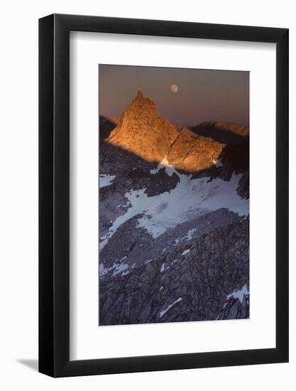 Sawtooth Peak, Moonrise, Sequoia and Kings Canyon National Park, California, USA-Gerry Reynolds-Framed Photographic Print