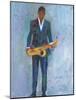 Sax in a Blue Suit-Samuel Dixon-Mounted Art Print