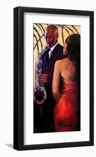 Sax Seduction-Monica Stewart-Framed Art Print