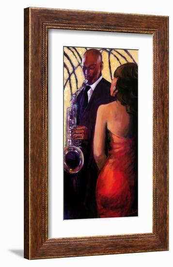 Sax Seduction-Monica Stewart-Framed Art Print