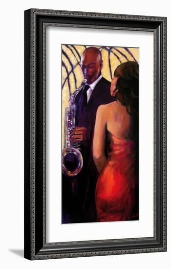 Sax Seduction-Monica Stewart-Framed Art Print