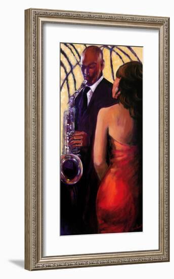 Sax Seduction-Monica Stewart-Framed Art Print