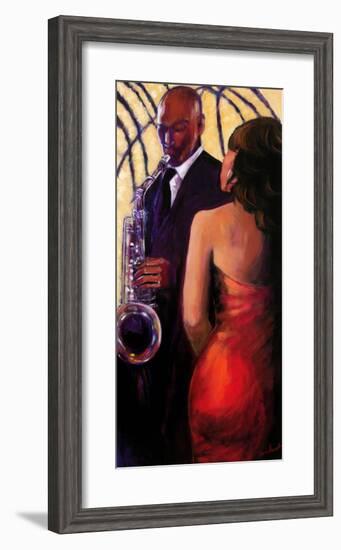 Sax Seduction-Monica Stewart-Framed Art Print