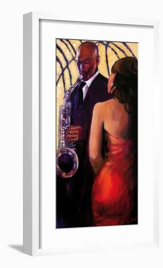 Sax Seduction-Monica Stewart-Framed Art Print