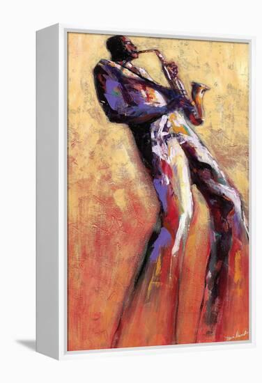 Sax Solo-Monica Stewart-Framed Stretched Canvas