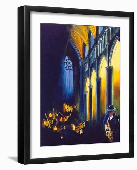 sax violins-Pol Ledent-Framed Art Print