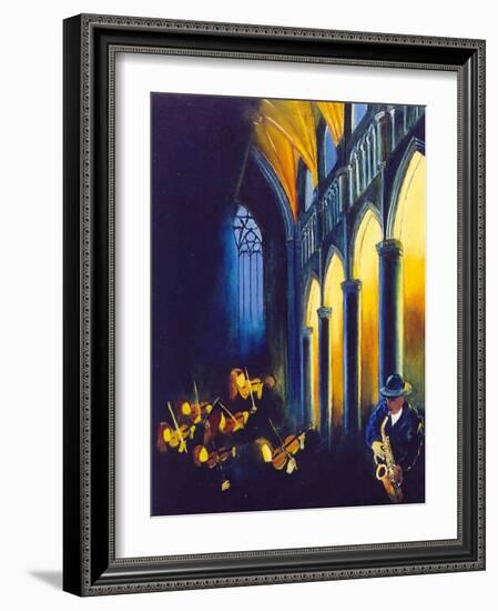 sax violins-Pol Ledent-Framed Art Print