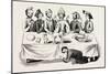 Saxon Banquet from a Ms. in the Cotton Library-null-Mounted Giclee Print