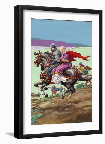 Saxon Princess Margaret Escapes with Her Family from the Clutches of William the Conqueror-Pat Nicolle-Framed Giclee Print