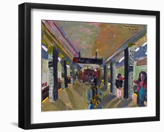 Saxophone in the Subway-Zhang Yong Xu-Framed Giclee Print