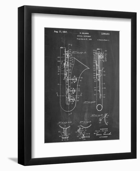 Saxophone Patent-null-Framed Premium Giclee Print