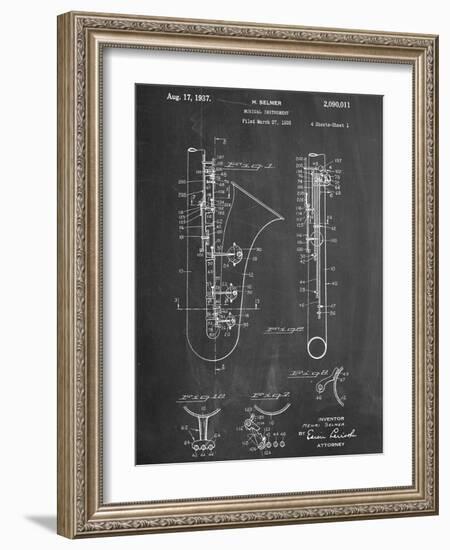 Saxophone Patent-null-Framed Art Print