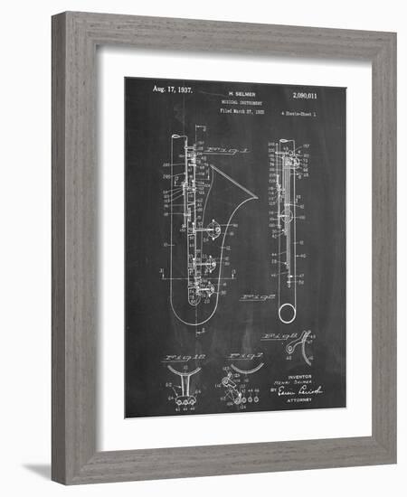 Saxophone Patent-null-Framed Art Print