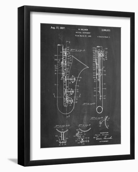 Saxophone Patent-null-Framed Art Print