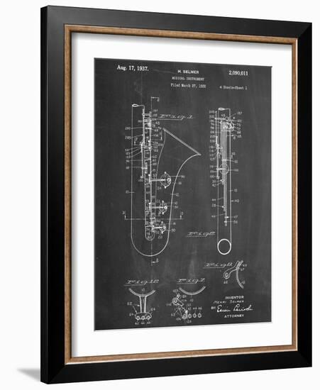 Saxophone Patent-null-Framed Art Print