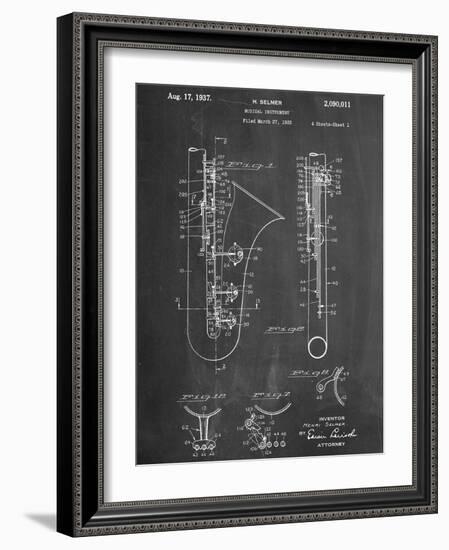 Saxophone Patent-null-Framed Art Print