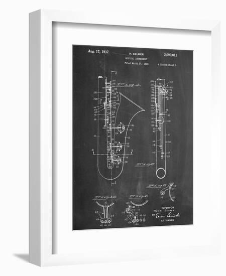 Saxophone Patent-null-Framed Art Print