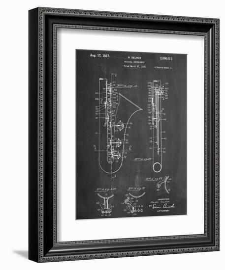 Saxophone Patent-null-Framed Art Print