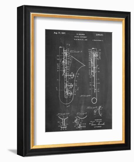 Saxophone Patent-null-Framed Art Print