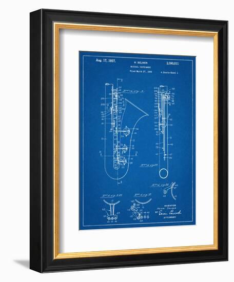 Saxophone Patent-null-Framed Premium Giclee Print