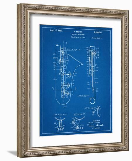 Saxophone Patent-null-Framed Art Print