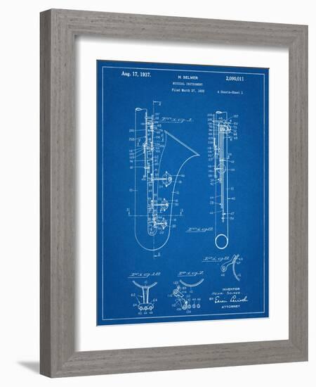 Saxophone Patent-null-Framed Art Print