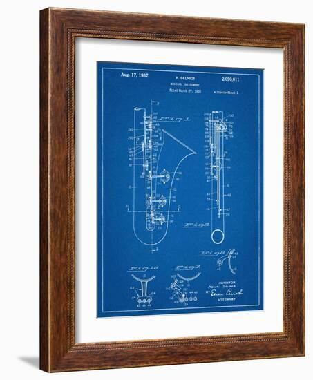 Saxophone Patent-null-Framed Art Print