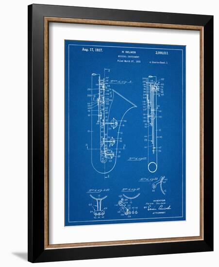 Saxophone Patent-null-Framed Art Print