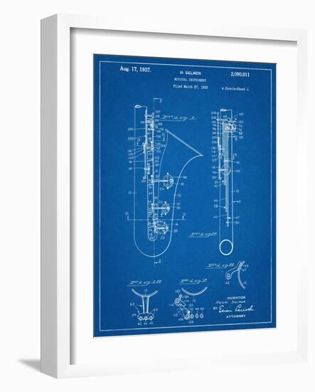 Saxophone Patent-null-Framed Art Print