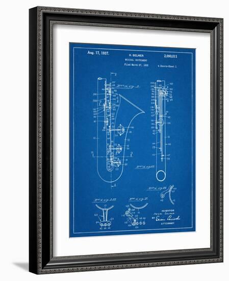 Saxophone Patent-null-Framed Art Print