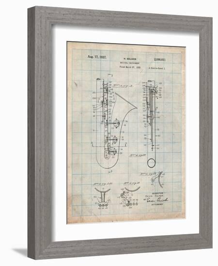 Saxophone Patent-Cole Borders-Framed Art Print