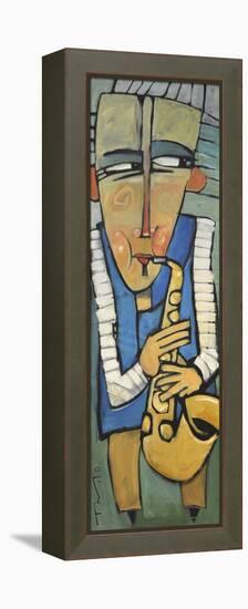 Saxophone Player-Tim Nyberg-Framed Premier Image Canvas