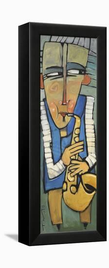 Saxophone Player-Tim Nyberg-Framed Premier Image Canvas